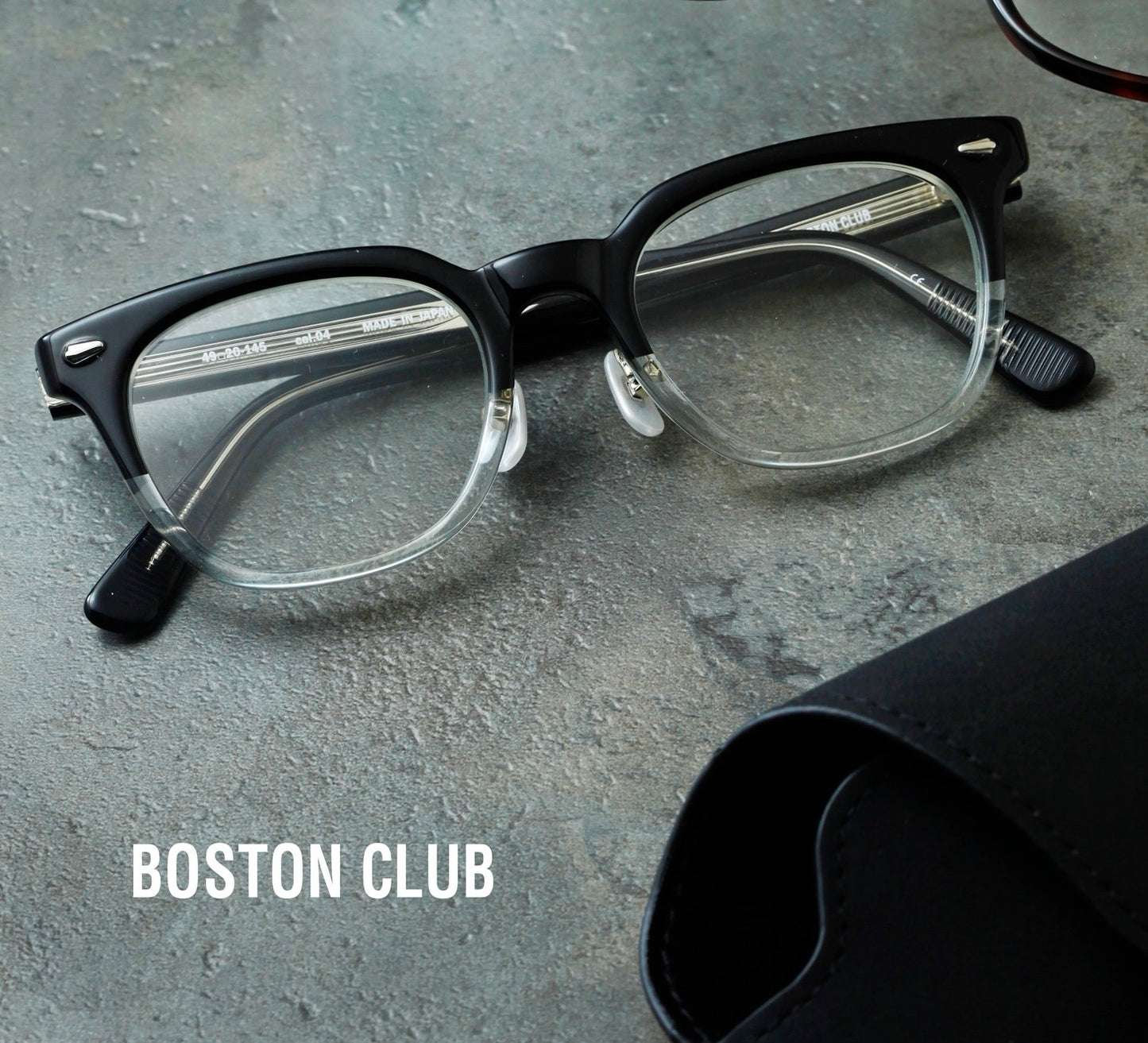 BOSTON CLUB MARC 經典鏡型 上掀式雙鏡片植入 - 黑透明