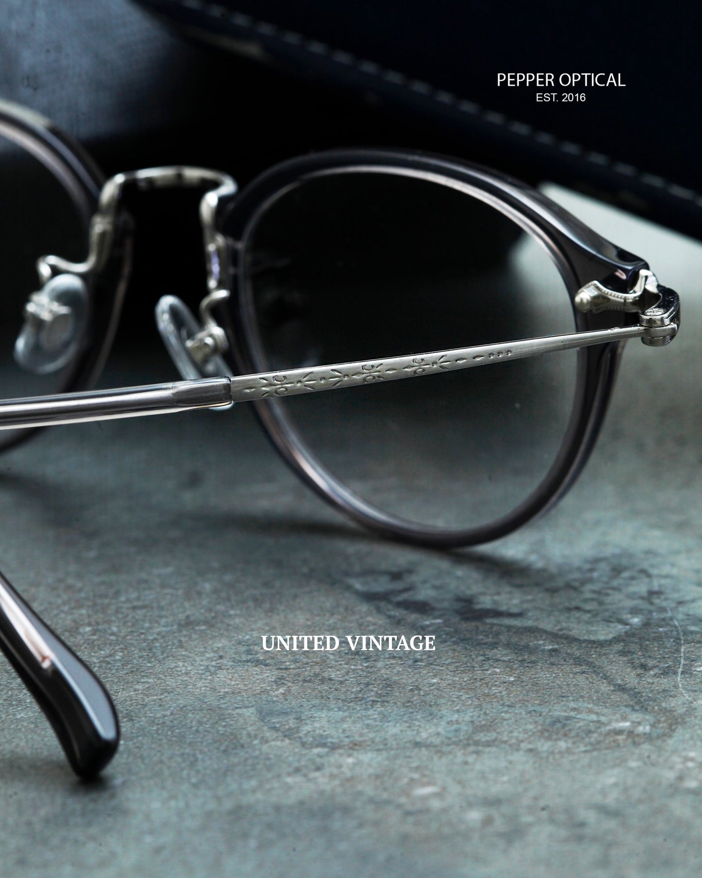 United Vintage - UV-8019 透明中金梨型鏡全新改良作