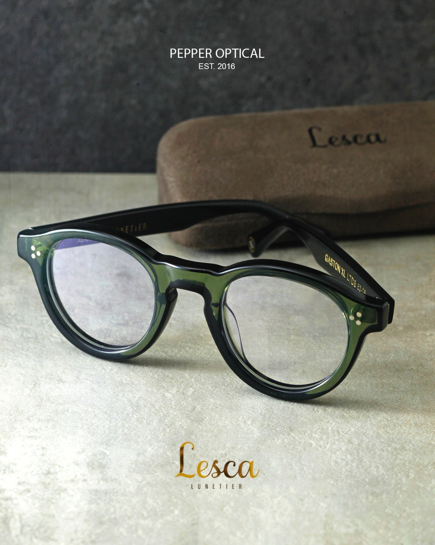 Lesca Lunetier Gaston XL 立體板材透視綠鏡