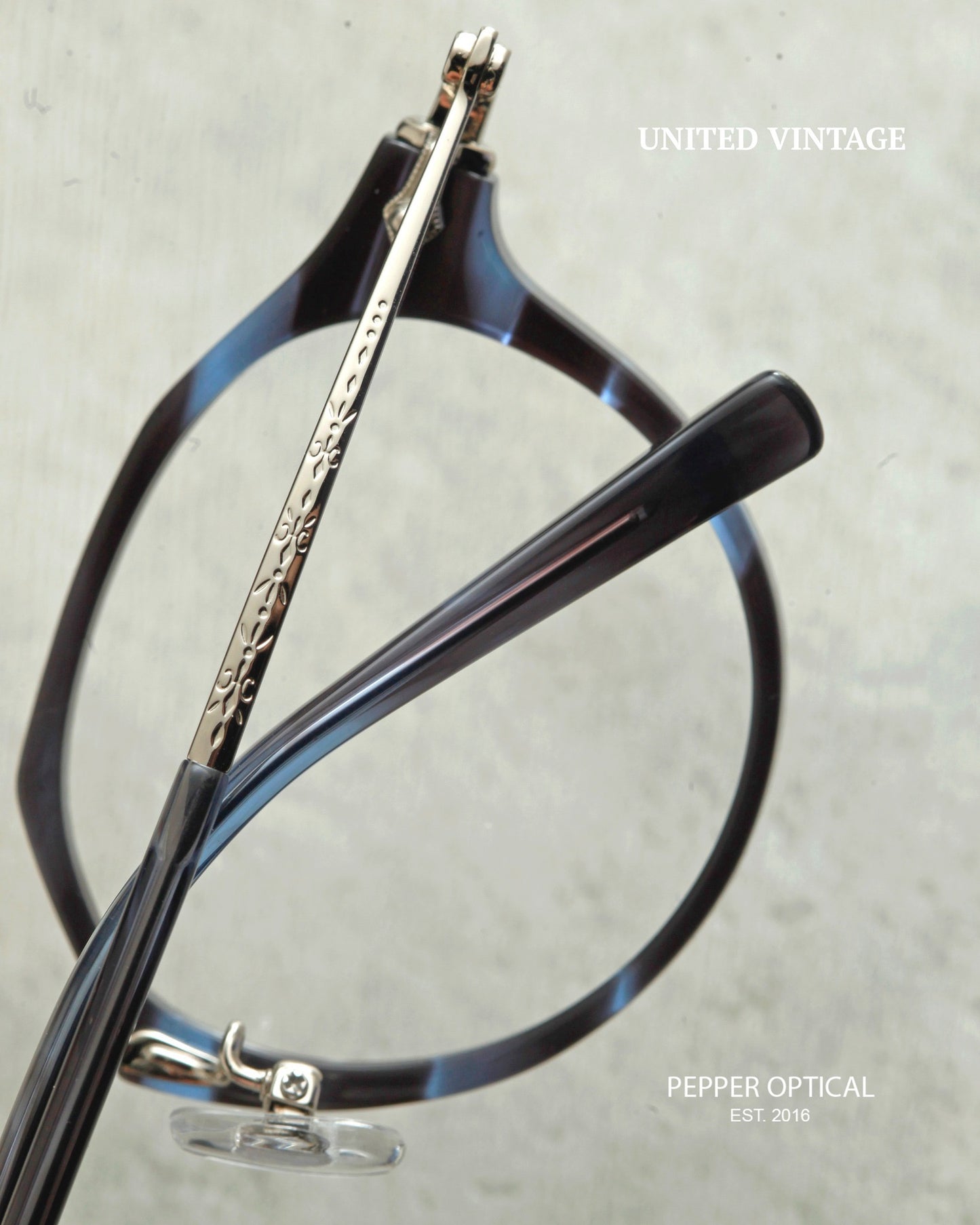 United Vintage UV-8020 藍玳瑁皇冠鏡