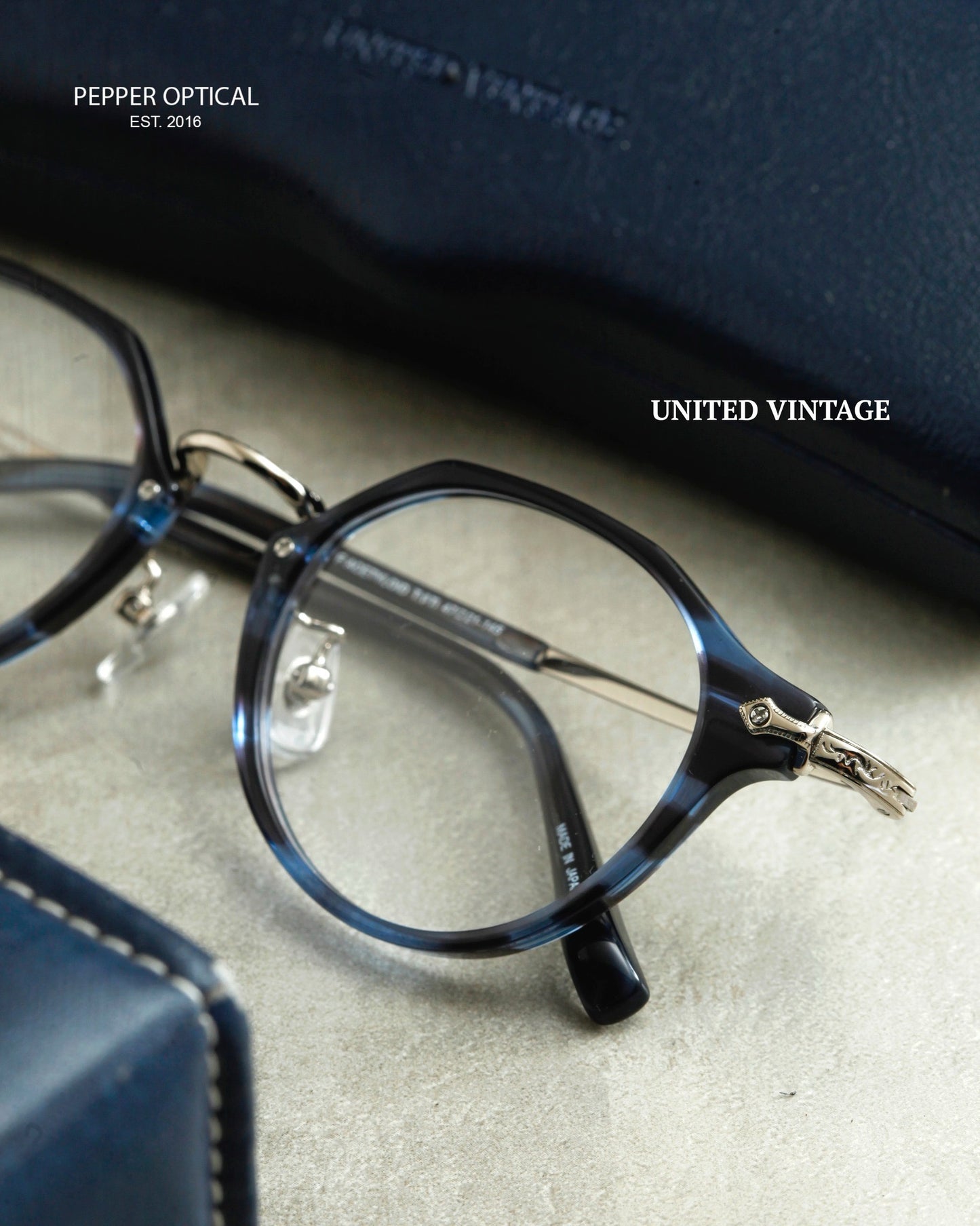 United Vintage UV-8020 藍玳瑁皇冠鏡