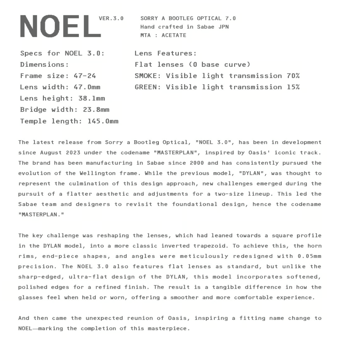 Sorry a Bootleg Optical Noel3.0 Black