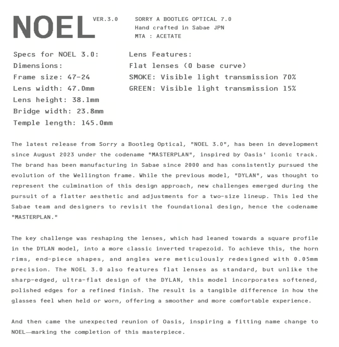 Sorry a Bootleg Optical Noel3.0 BROW (Lens: Green)