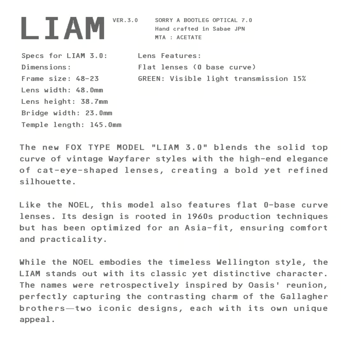 Sorry a Bootleg Optical Liam3.0 Demi